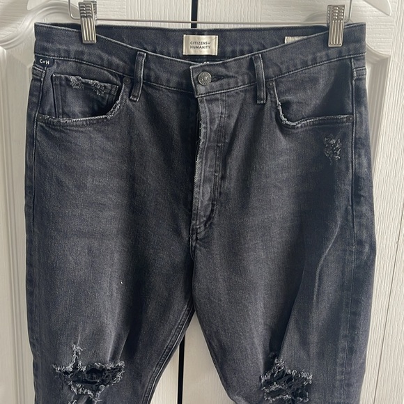 CITIZENS OF HUMANITY Charlotte Hi-Rise Straight Distressed 29 - Picture 7 of 12